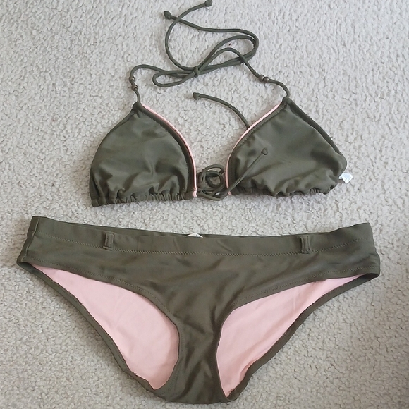 American Eagle Outfitters Other - American Eagle Outfitters Green and Pink Bikini Set